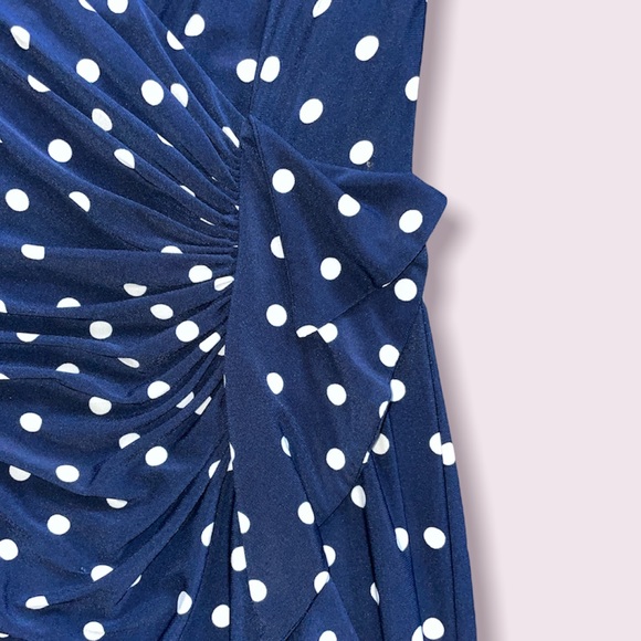 Navy blue with white polka dots dress - American Living by Ralph Lauren - Picture 8 of 8